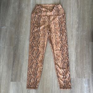 Carbon 38 High Rise Snake Print Legging, Small